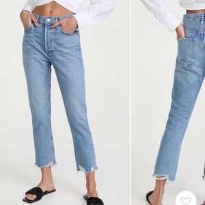 AGOLDE Riley High Waist Straight leg Crop Womens Jeans size 32